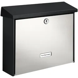 Burg Wächter Briefkasten London 6867 Black+Steel