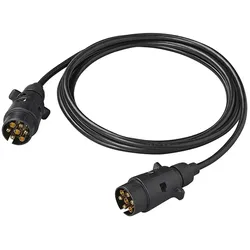 ProPlus 343540V01 Verlängerungskabel Anhänger 3 Meter aus PVC 2 Stecker 7 polig