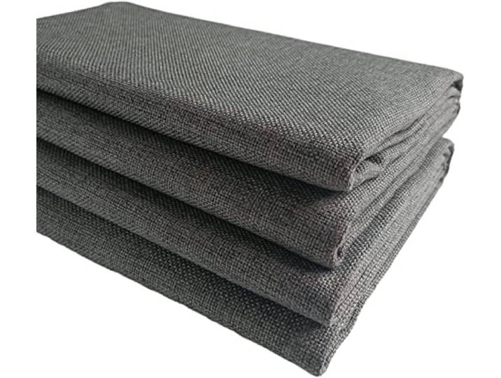 TinaKim Dicker Leinenstoff für Sofa, Stuhl, Polstermaterial (dunkelgrau, 6 m)