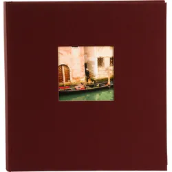 Bella Vista 30x31 cm, bordeaux, 100 weiße Seiten, Buchalbum