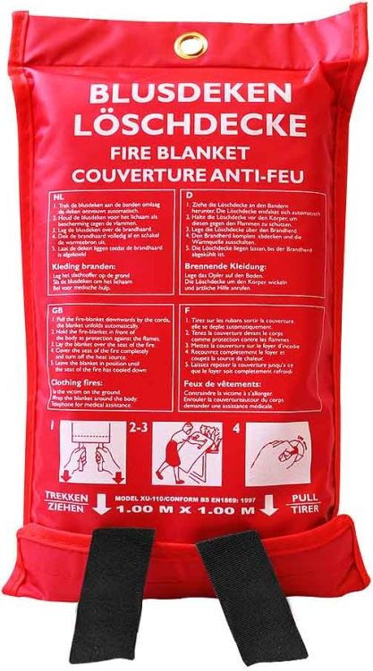 ProPlus brandblusdeken met nylon tas, 100 x 100 cm