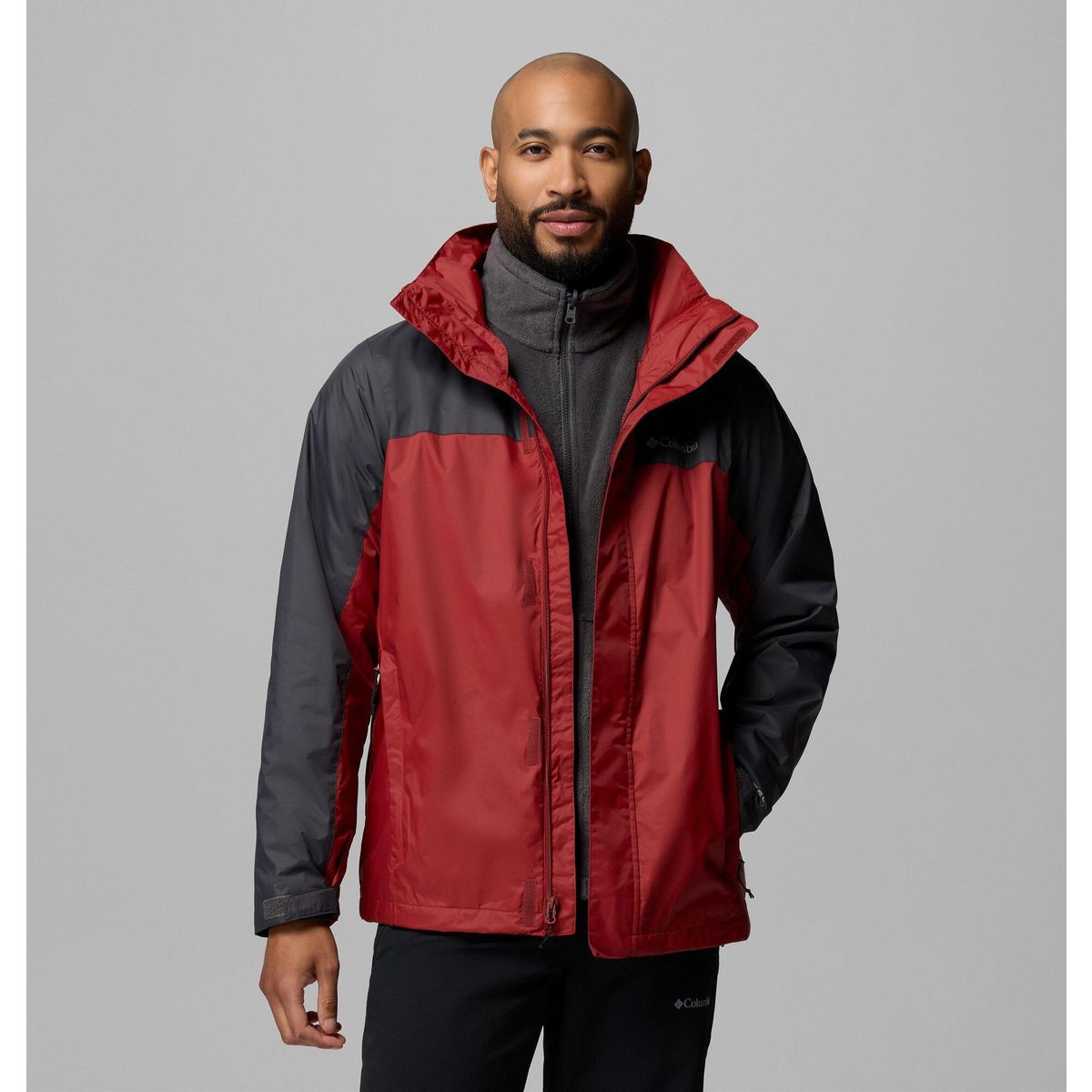 Columbia Men’s Watertight 3-in-1 Waterproof Jacket red oxide, shark (632) S 217449-2174493-632-S