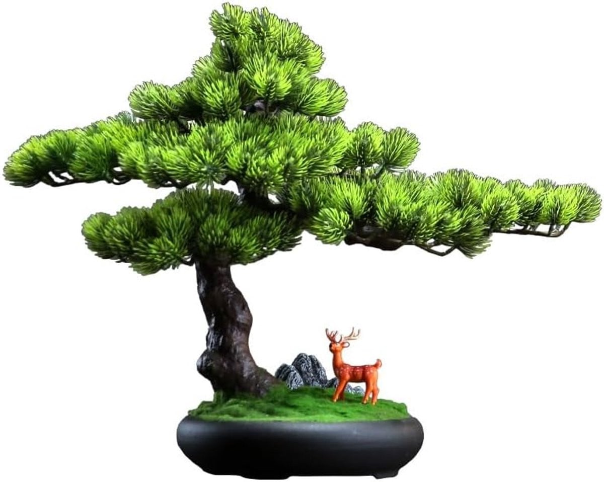 Onderhoudsvrije kunstmatige bonsai boom voor interieur decoratie - Groen