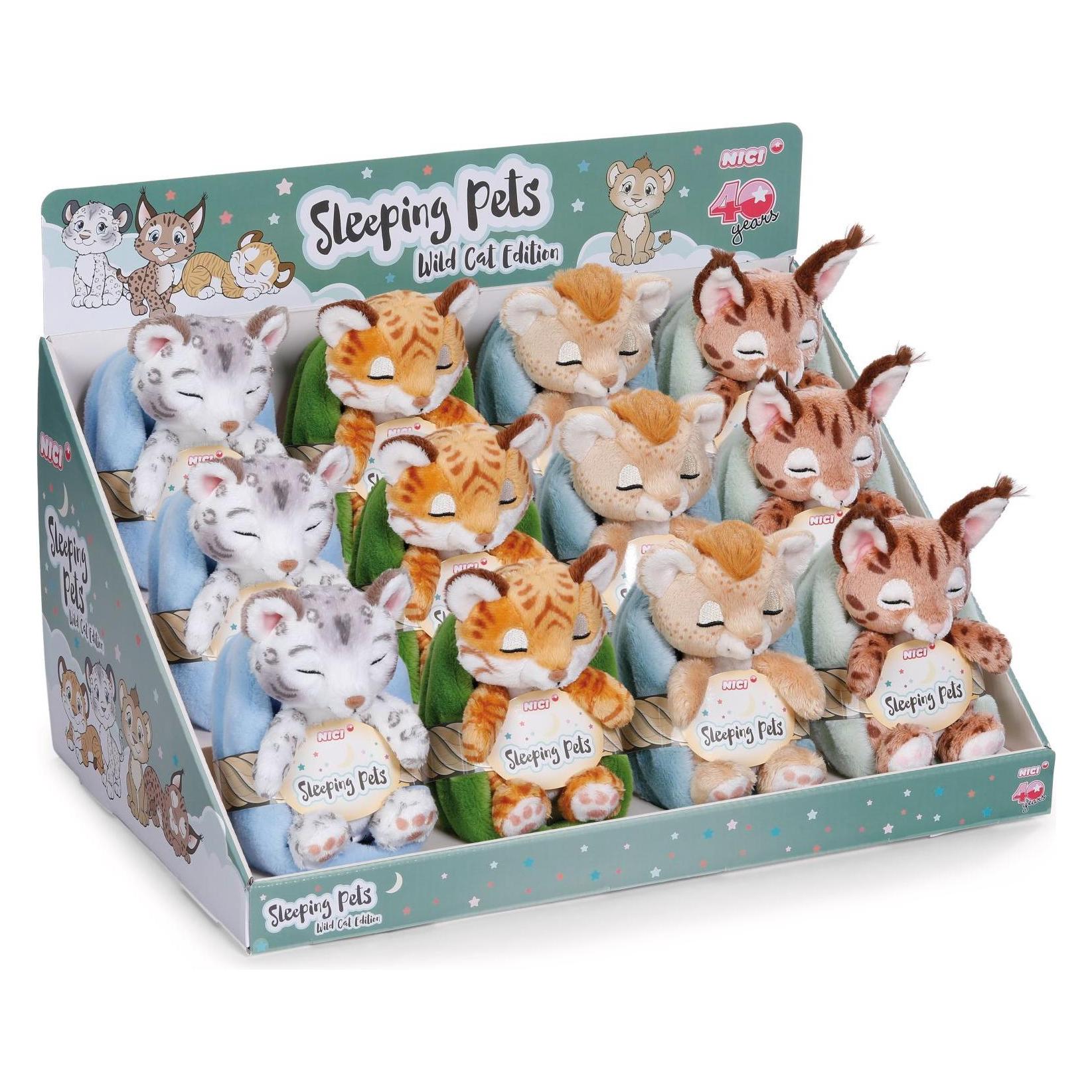 NICI Kuscheltier Sleeping Pets Wild sort Tdis (29 cm) (62870)
