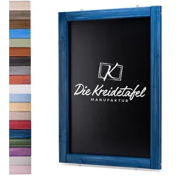 Die Kreidetafel Manufaktur Kreidetafel mit Holzrahmen / Maritimes Blau 60x120cm