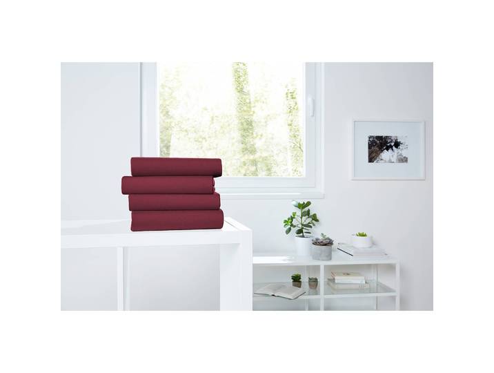 Drap-housse en jersey Lom 100 x 200cm Rouge/Bordeaux