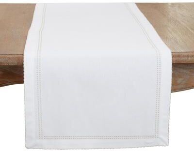 Saro Lifestyle Detailed Edge Embroidery Table Runner