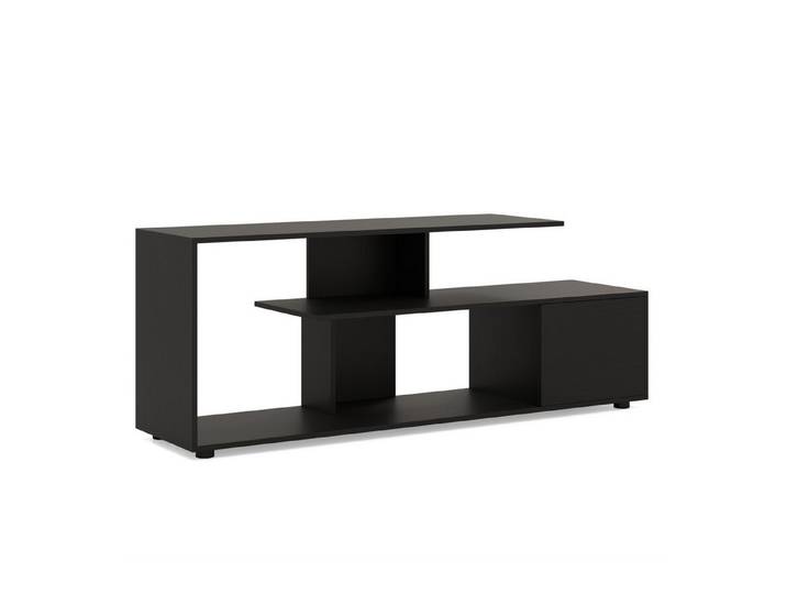 COSTWAY TV-Schrank bis zu 55 Zoll, mit Ablageflächen & Schrank, 152x38x58,5cm