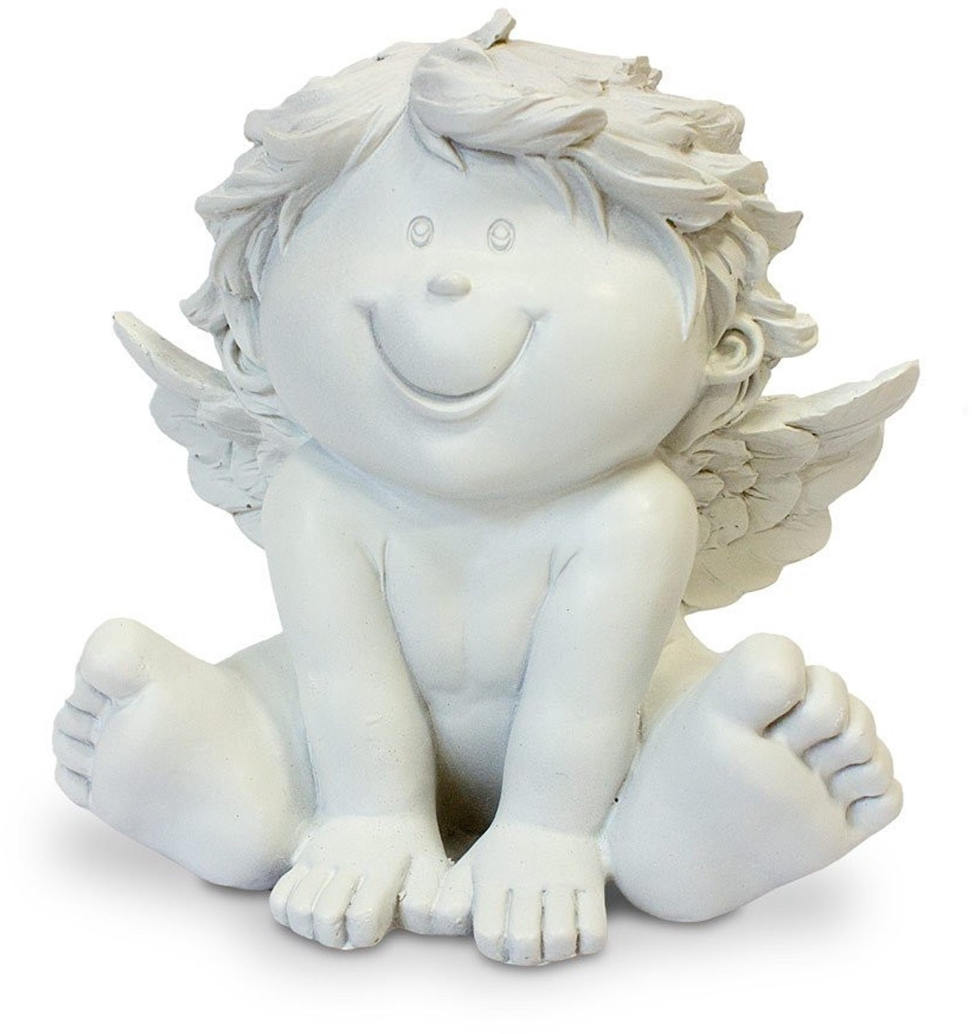 Zittend Engel Beeld van Polystone 12 cm, Decoratief Baby Engel voor op tafel