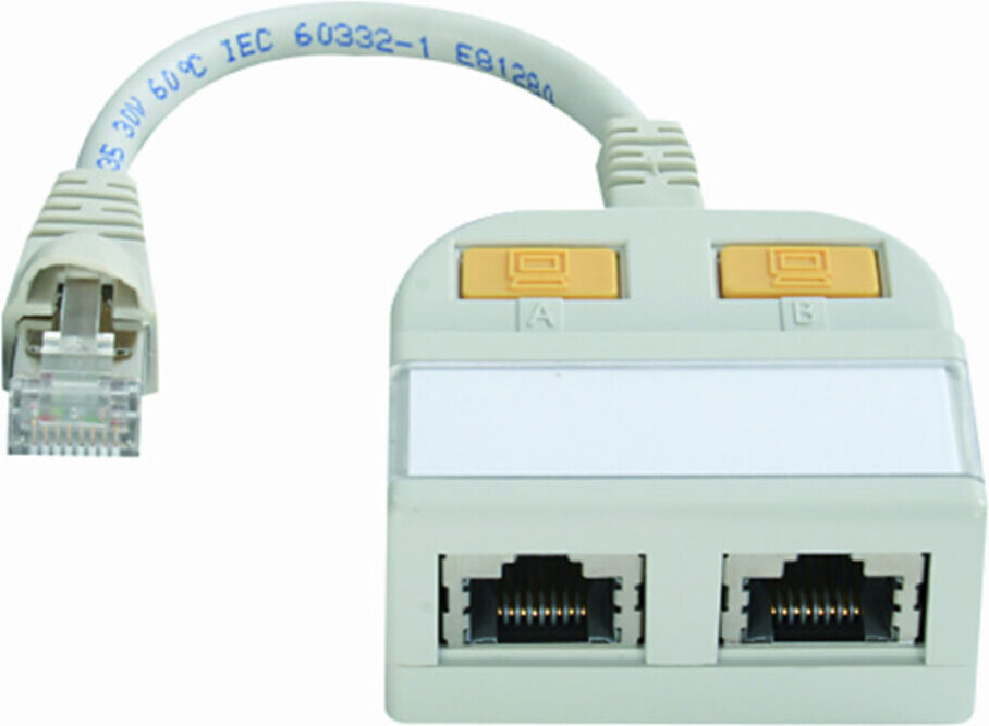 Telegärtner Modular-T-Adapter 1x10/100BT,1xISDN/g. 100023153)