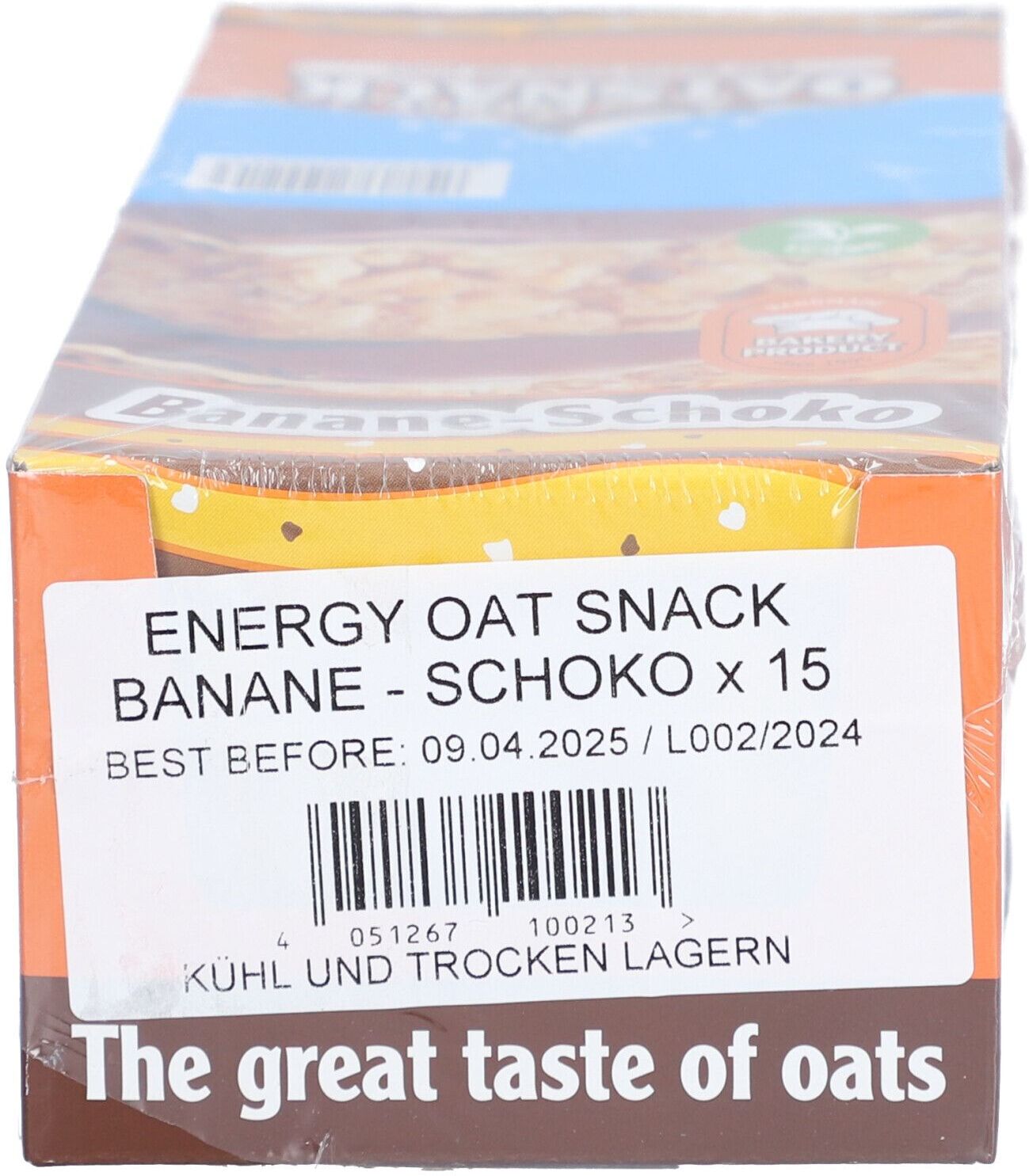 Energy Oatsnack Oat Snack Riegel - Banane Schoko 65 g 15 Stk. 15x65