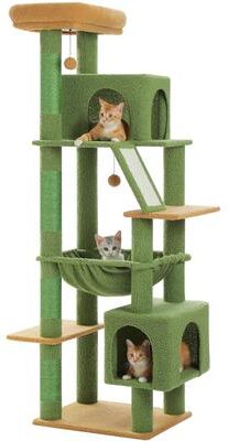 Inspire Essentials Tall Multi Level Cat Tree Tower With Condo Beds And Scratching Posts c
