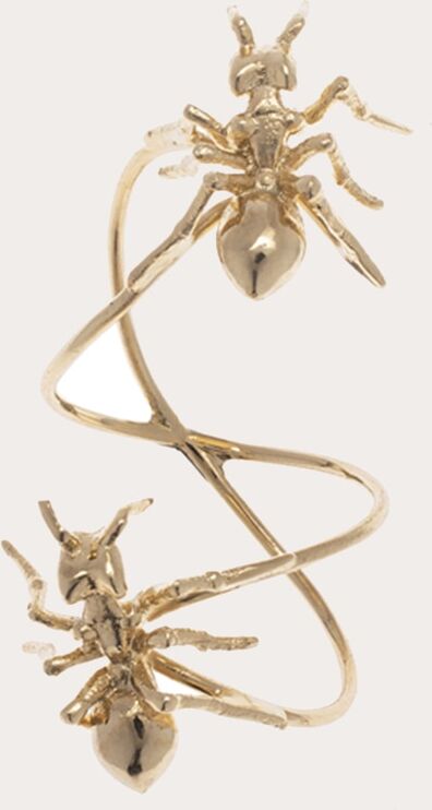Suma Cruz Anillo Hormigas Twins. Oro
