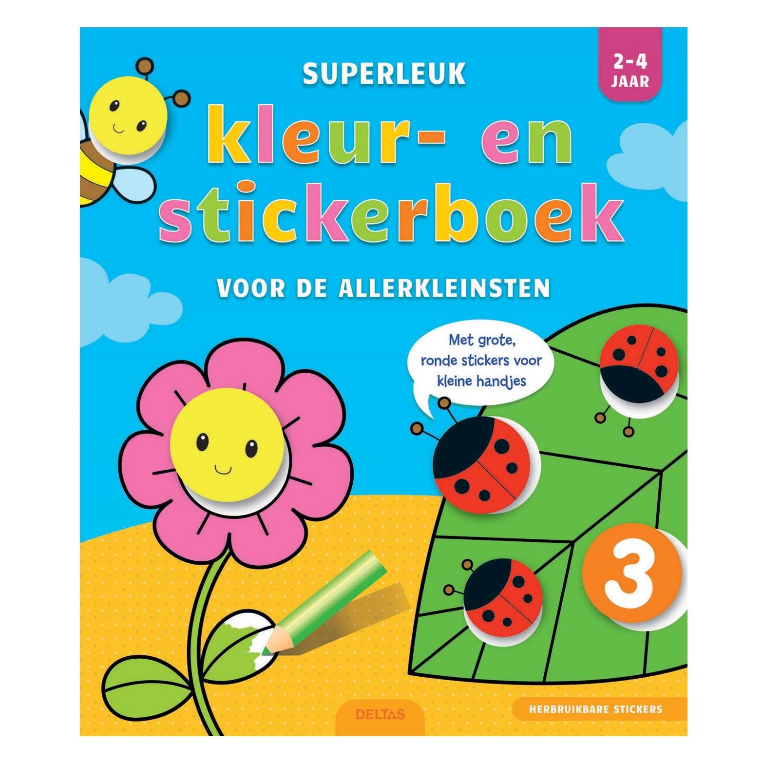 Deltas Superleuk kleur- en stickerboek voor de allerkleinsten (2-4 j.): 2 - 4 jaar - Met grote, ronde stick (44646838)
