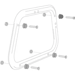 SW-Motech Adapterkit für EVO Kofferträger - Für AERO ABS Seitenkoffer. Montage von 2 Koffern.
