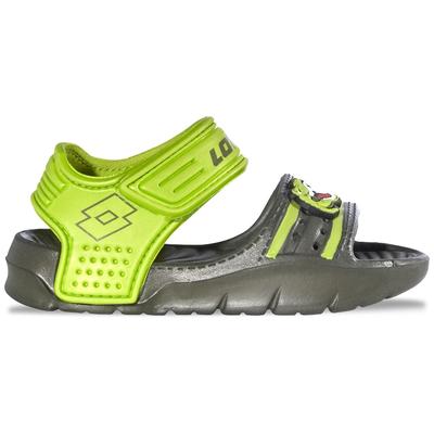 Sandale LOTTO, Mädchen, Gr. 35, olive, lime, Synthetik, mehrfarbig, Schuhe Sandale, - ideal für Spielplatz, Strand & Wasser