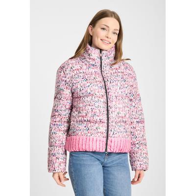 Winterjacke FRIEDA & FREDDIES "Frieda & Freddies Steppjacke in Strickoptik", Damen, Gr. 36, bunt (rosaly), 100% Polyester, Jacken Winterjacke