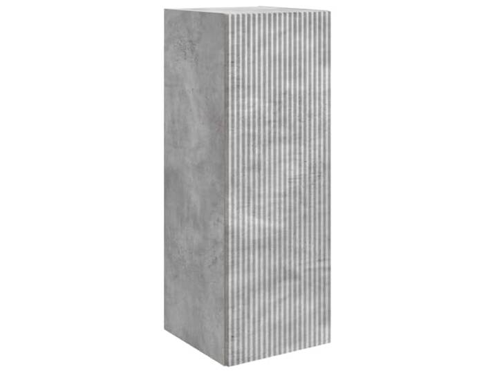 Wandschrank Betongrau 33 x 34,5 x 90 cm Holzwerkstoff mit Schublade Holzwerkstoff, Betongrau, Schublade, Regal, USB-LED-Leuchten, abschließbare Rollen, platzsparend