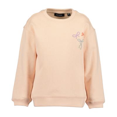 Sweater BLUE SEVEN "Mädchen Sweatshirt langarm mit Bündchen", Mädchen, Gr. 98, 4082, rosa, 100% Baumwolle, normal normal, Rundhals, gerader Abschluss, Sweatshirts Sweater
