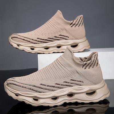neongrüne Flyknit-Sneaker für Herren – leichte, atmungsaktive Mesh-Laufschuhe für Sportler, Fitnesstraining und den täglichen Sport
