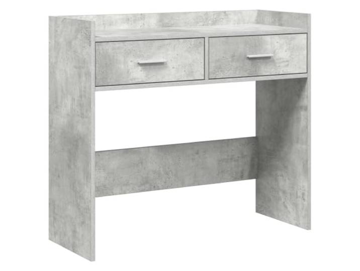 KDACVBMG Konsolentisch, grau, Beton, 90 x 35 x 80 cm, Holz, Technik Schmale Form an der Wand, Schubladen mit Griffen, glatte Oberfläche, mehrteiliges Stück, Montage zu zwei