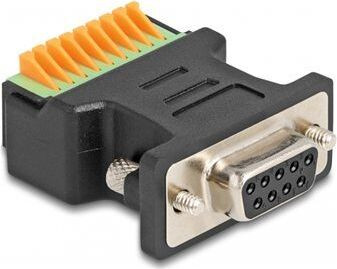 Delock Seriële adapter 9-polige connector naar DB-9 vrouwelijk met duimschroeven Zwart
