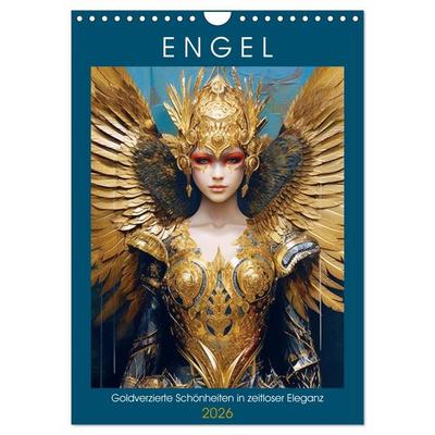 Engel. Goldverzierte Schönheiten in zeitloser Eleganz (Wandkalender 2026 DIN A4 hoch), CALVENDO Monatskalender