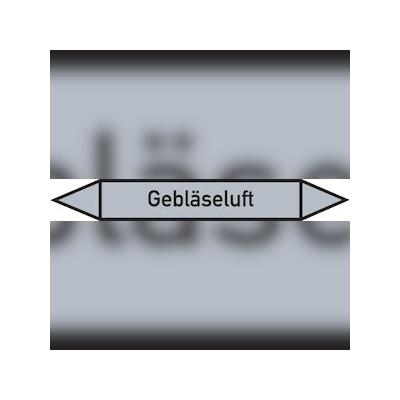 Rohrleitungskennzeichen Gebläseluft - 270x37 mm Folie selbstklebend