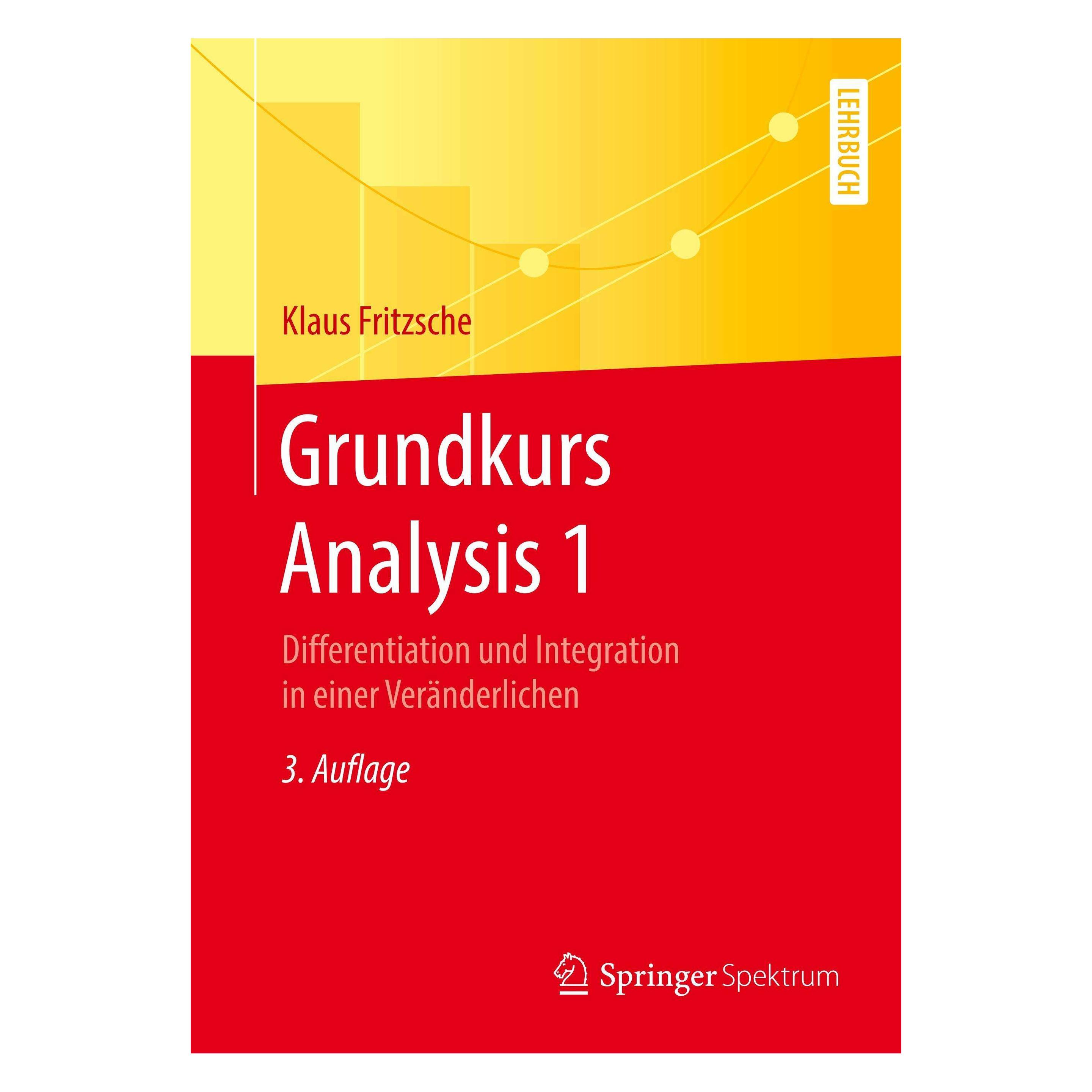 Springer Grundkurs Analysis 1 (Deutsch, Softcover, Klaus Fritzsche) (35153964)