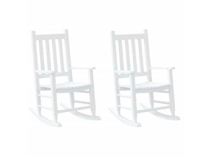 Weiß Kinder-Schaukelstuhl aus Pappelholz, 2 Stück Stabile Konstruktion, Lüftungsleisten, wasserdichte Beschichtung, für Terrasse, Garten, Balkon, Wohnzimmer