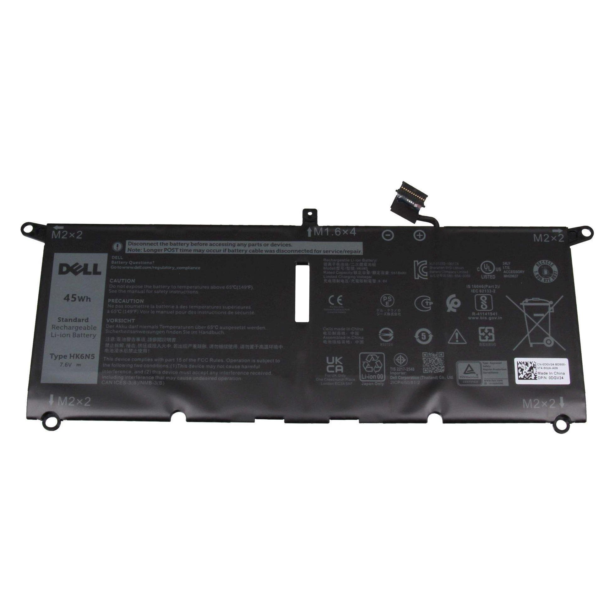 Dell Battery, 45WHR, 4 Cell (4 Zellen) (WDK63)