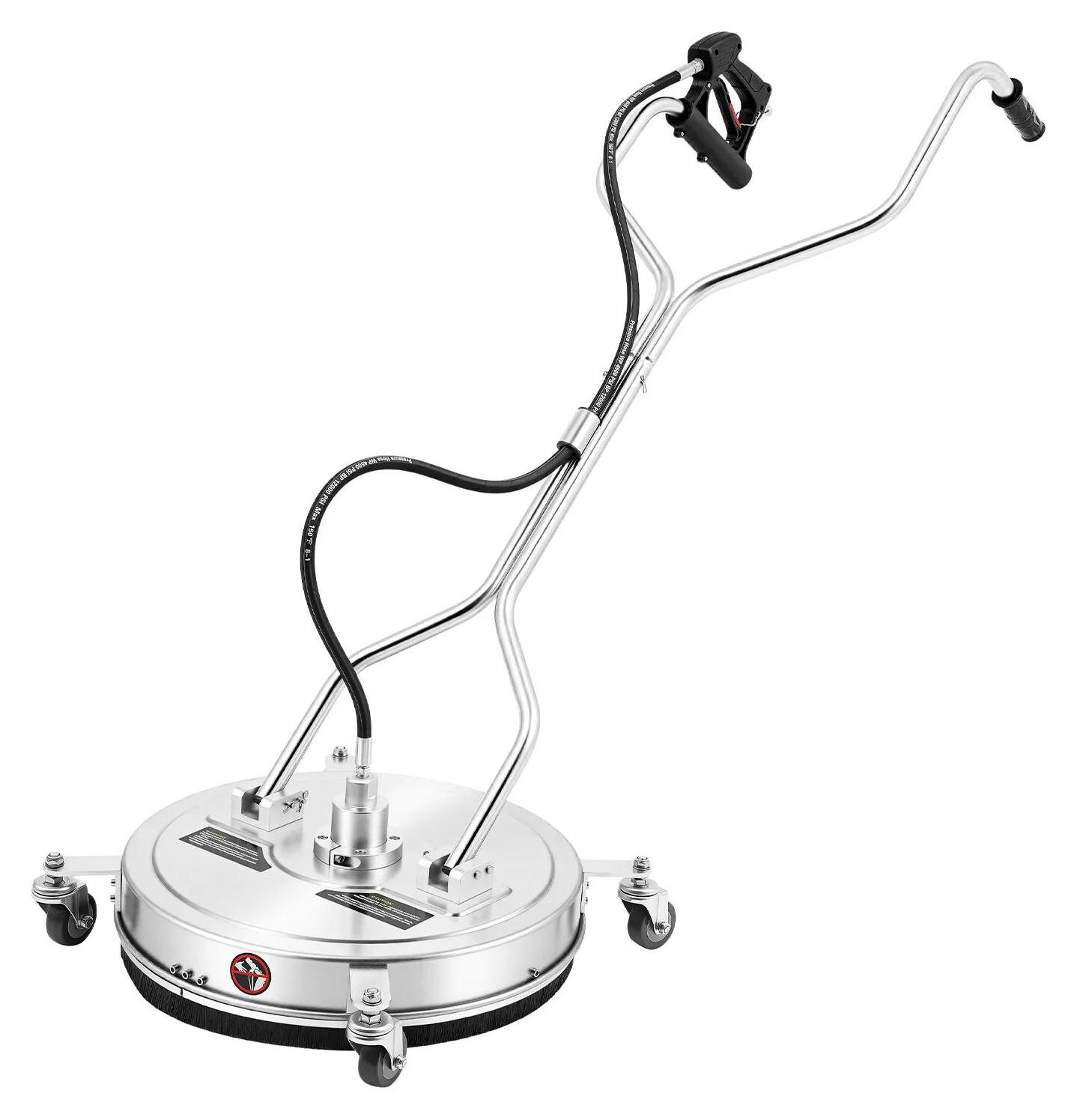 Flächenreiniger für Hochdruckreiniger - 50,8 cm Aufsatz - Edelstahl - Einfahrt/Terrasse/Pooldeck - Silber