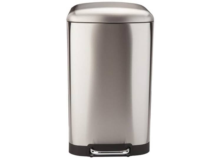 Poubelle de cuisine à pédale 40L Design GREENWICH en acier Inox avec seau couvercle bombé