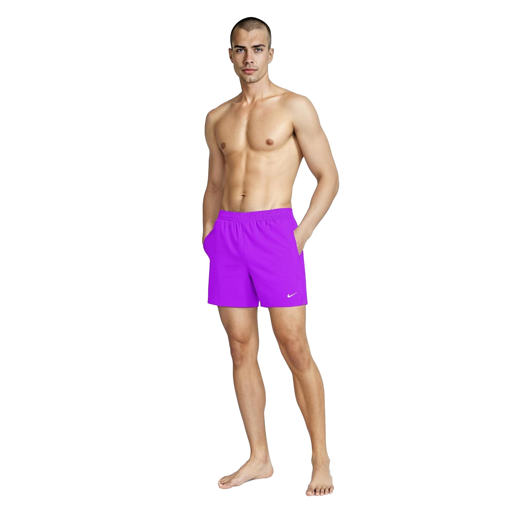 Nike Heren geborduurd logo zwembroek Regular (Helder Violet)