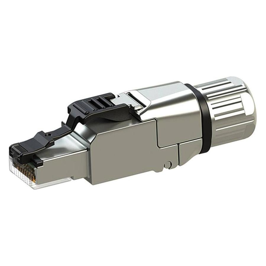 Telegärtner MFP8 T568B Cat.8.1 Stecker mit vormontierter Staubschutzkappe AWG24 (J00026A5005)