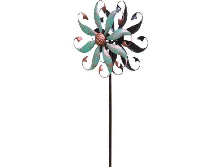 HQ Kinetic Art Vortex Flow Duett Éolienne Métal Double Rotor Jardin