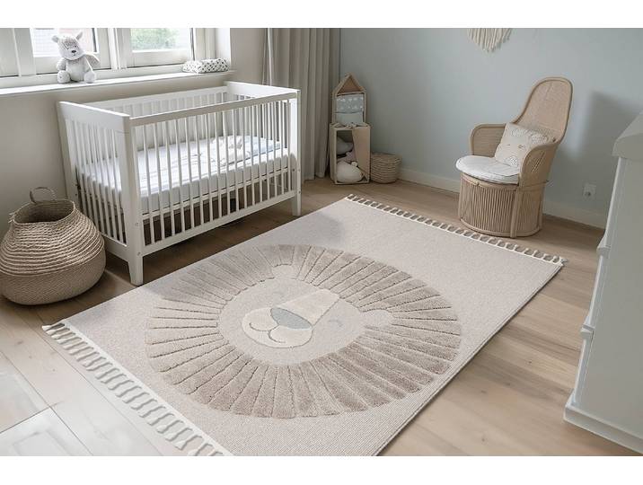 Tapis enfant My Fano lion 160 x 230cm Beige