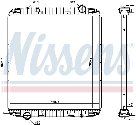 NISSENS 6063730 Kühler Wasserkühler Motorkühler für IVECO S-WAY STRALIS I STRALIS II