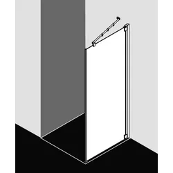 Kermi Seitenwand Raya TOR 0900x2000, silber hochglanz, ESG Opaco, RATOR09020VUK RATOR09020VUK