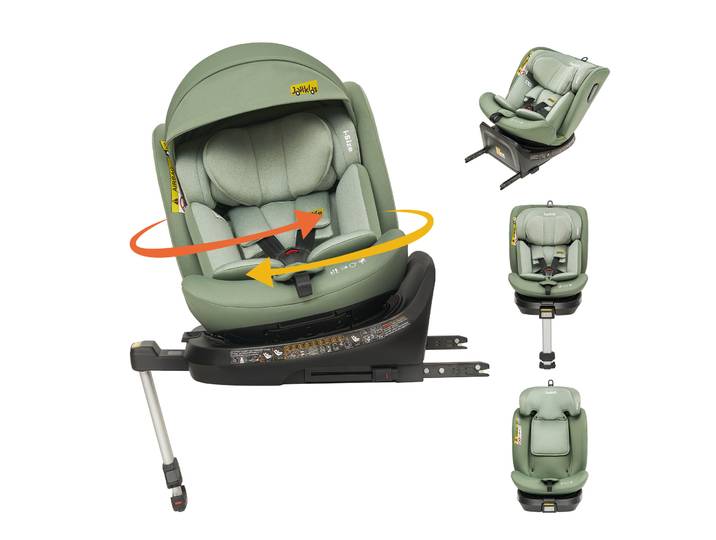 Jovikids Ranger 360 ° Siège auto pour bébé avec jambe de soutien pivotante taille i 40-150 cm