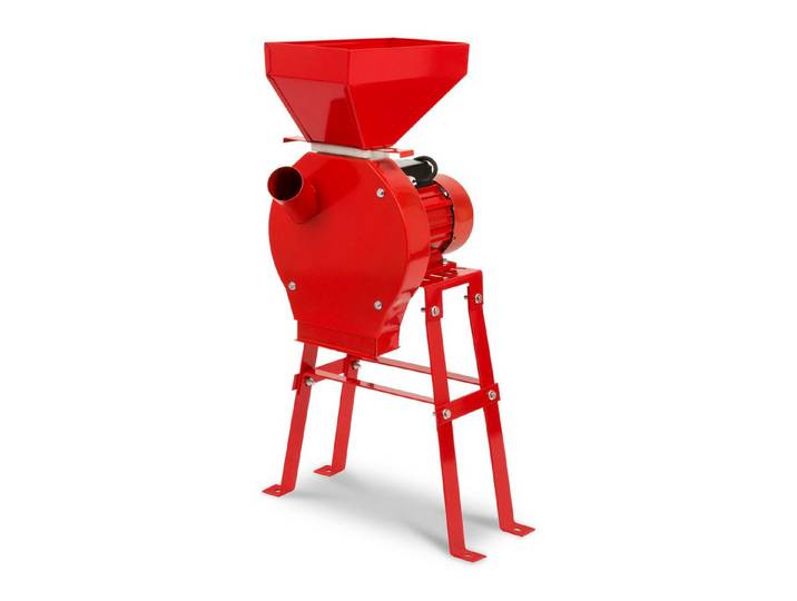 EBERTH Getreidemühle mit Untergestell Elektrisch, 1100 Watt Elektromotor, Durchsatzmenge 240 kg/h, Schrotmühle