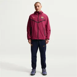 NIKE FC Barcelona Tech Woven Windrunner Kapuzenjacke Herren 620 - noble red/black/mineral yellow M
