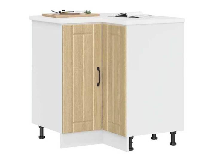 HSF®Armoire basse Buffet Bas - optimisation'espace - Armoire d'angle de cuisine Lucca chêne sonoma - bois d'ingénierie qso605872