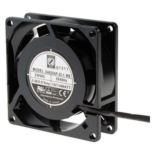 RS PRO AC ball bearing fan,80mm 42.5cu.m/h 230V (80 mm) (7897873)