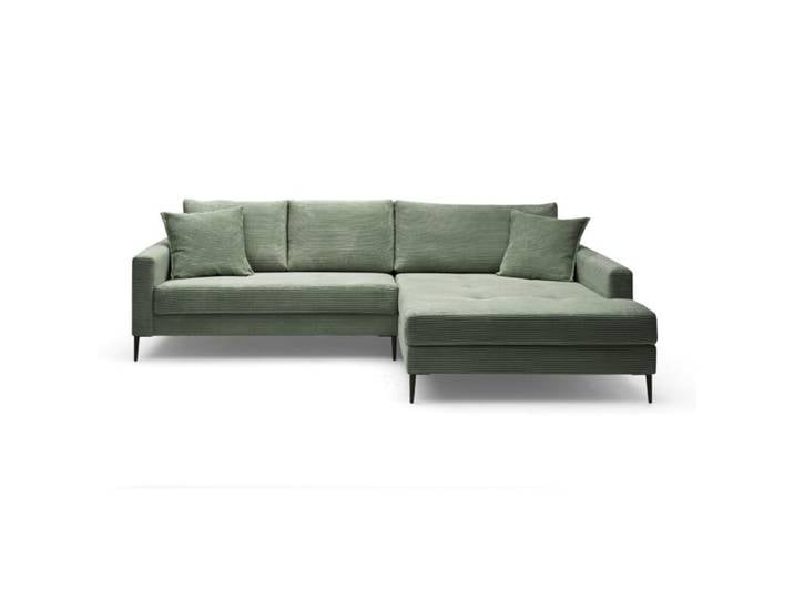 Trendstore Hilary Ecksofa in Cord - Cord Zoom wintermoss , recht