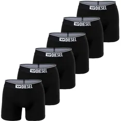 DIESEL Herren Boxershorts, 6er Pack - UMBX-SEBASTIANTHREEPACK, Boxer Long, Cotton Stretch Schwarz / XL