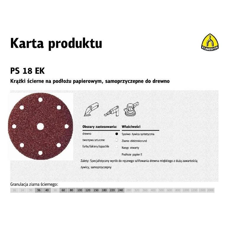 Klingspor Klingore mechanische Scheibe 150 mm PS18EK 100 GLS1 50 Einheiten Körnung (270460) (100) (270460)