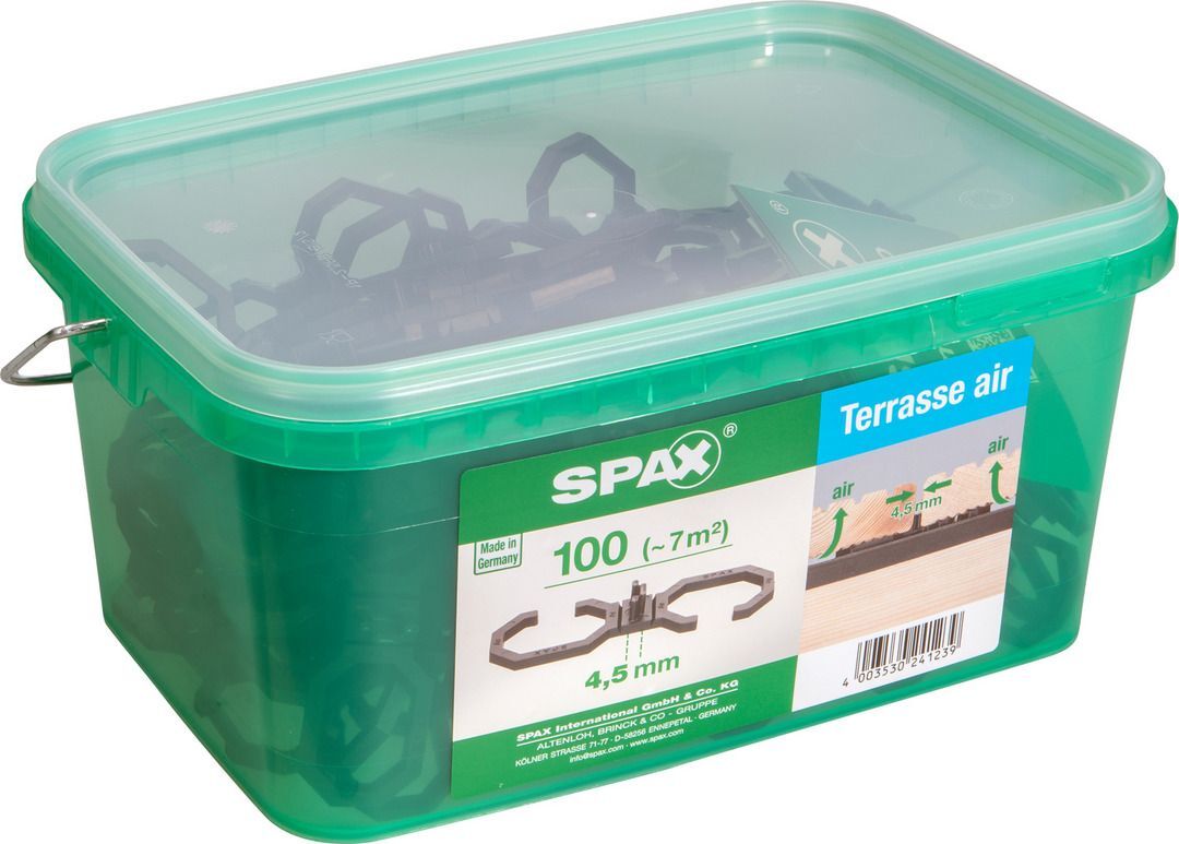 Spax Air-Belüftung 9 x 2,8 x 0,4 cm 100 Stück 4,5 mm Fuge