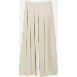 Wide-Leg Bundfaltenhose 8148-BROWN 38/REG