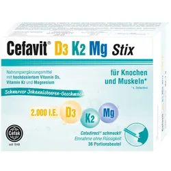 Cefavit D3 K2 Mg 2.000 I.E. Stix Granula 36 St